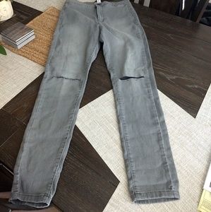 Forever 21 | High-Rise Ripped Skinny Jeans